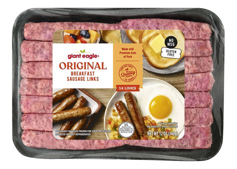 Giant Eagle Breakfast Sausage Links Original 12 Oz Shipt