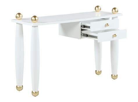 Etro Gold Console Table Office Desk By Meridian MIG Furniture