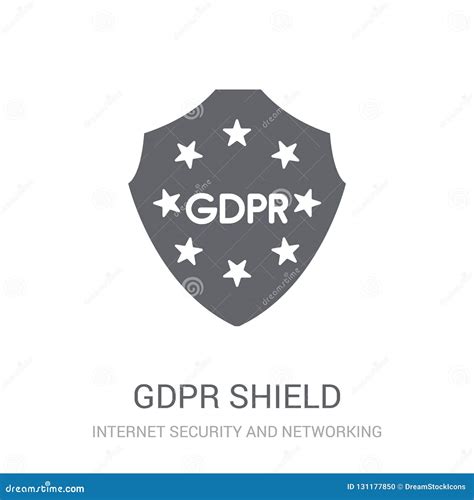 Gdpr Shield Icon. Trendy Gdpr Shield Logo Concept on White Background ...