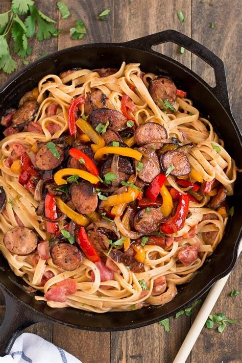 Creamy Cajun Pasta With Smoked Sausage Oh Sweet Basil