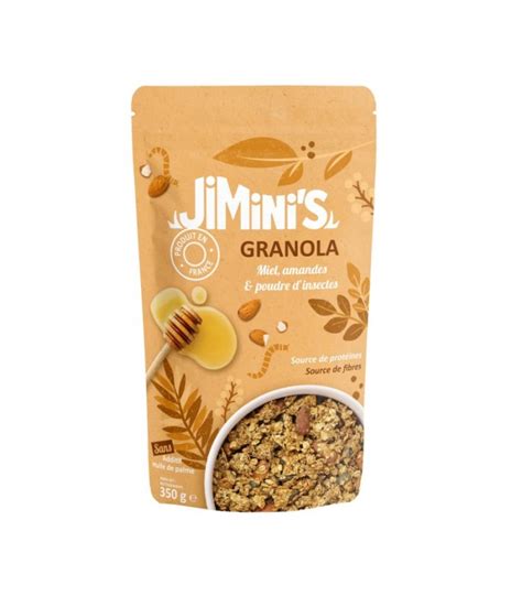 Le Granola Miel Amandes And Poudre Dinsectes 350 G Jiminis