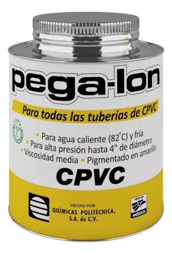 Pegamento De Cpvc Con Pigmento Amarillo 1 Bote De 145 Ml