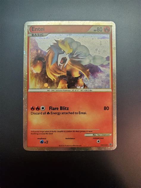 Mavin Entei Hgss20 Pokemon Call Of Legends Shiny Black Star Promo Holo