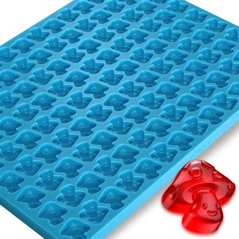 Pj Bold Mushroom Silicone Mold 4ml 126 Cavity Half Sheet Blue Leafly