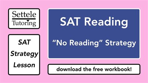 Sat Reading Strategy And Tips From The Sat Packets Study Guide Youtube