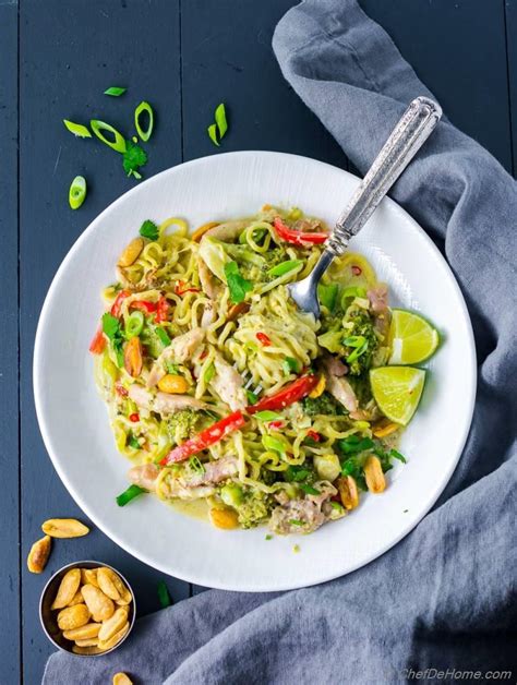 Thai Green Curry Chicken Noodles Recipe