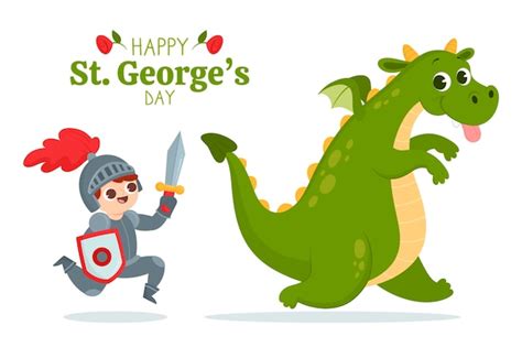 Premium Vector Cartoon St Georges Day Illustration
