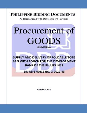 Fillable Online Philippine Bidding Documents Santa Maria Water