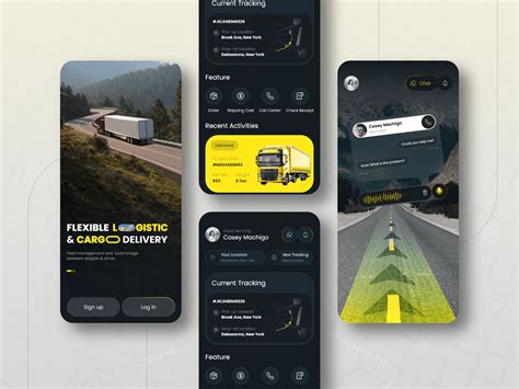 Smart Logistic Transportation Mobile App Ui Behance