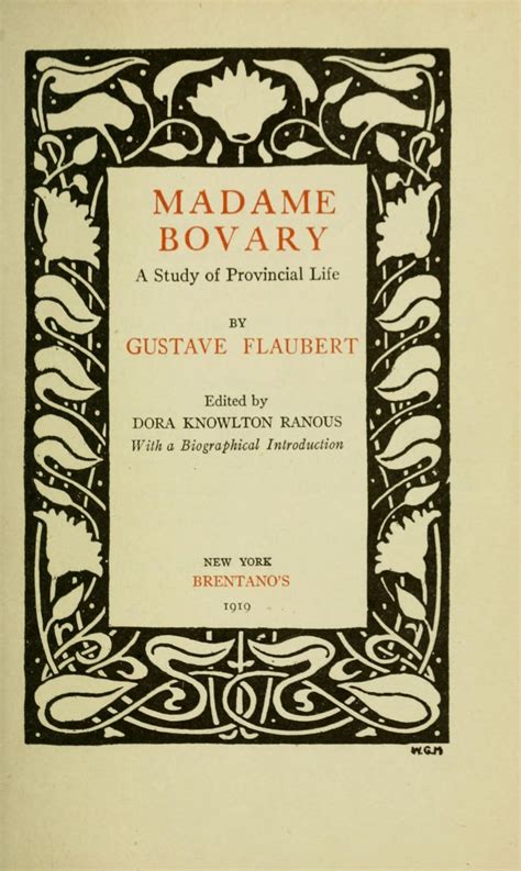 Madame Bovary A Study Of Provincial Life Flaubert Gustave