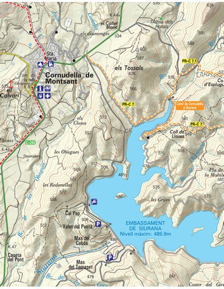 Serra De Montsant Map Parc Natural De La Serra De Montsant 1 20 000 6a