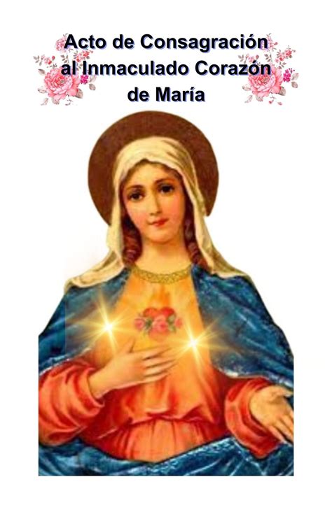 ACTO DE CONSAGRACIÓN AL INMACULADO CORAZÓN DE MARÍA/ DESCARGA DIGITAL