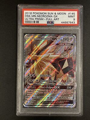 Dusk Mane Necrozma GX 145 156 S M Ultra Prism Holo Pokemon PSA 9 MINT