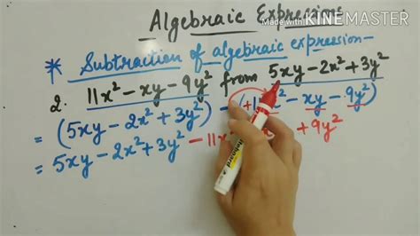 Subtraction Of Algebraic Expressions Cbse Ncert Ch Algebraic