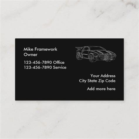 Auto Collision And Body Shop Business Card Zazzle