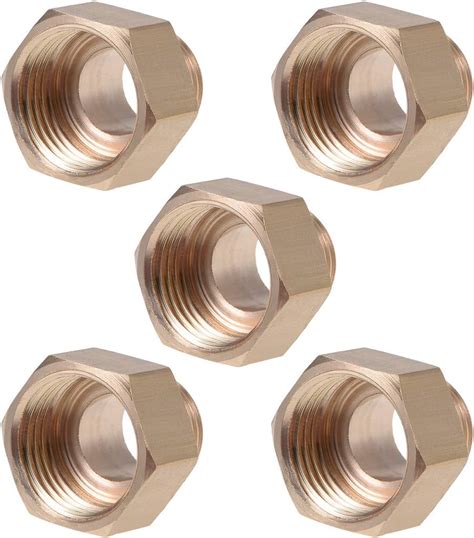 Uxcell Brass Threaded Pipe Fitting G Male X G Female Hex Bushing