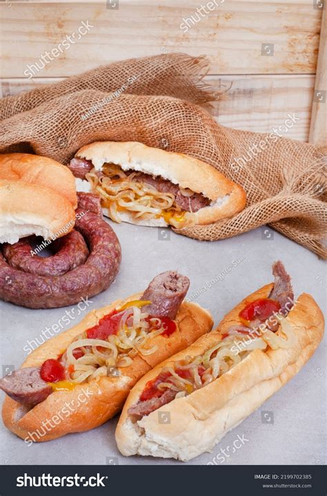 South African Famous Boerewors Roll Flat Stock Photo