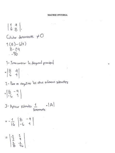 Matriz Inversa | PDF