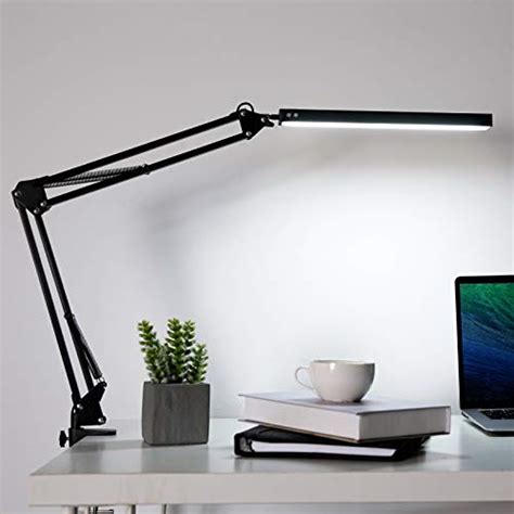 HC STAR Adjustable Desk Lamp Metal Swing Arm LED Desk Lamp With Clamp