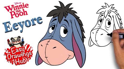 How To Draw Eeyore From Winnie The Pooh In 4 Minutes Youtube