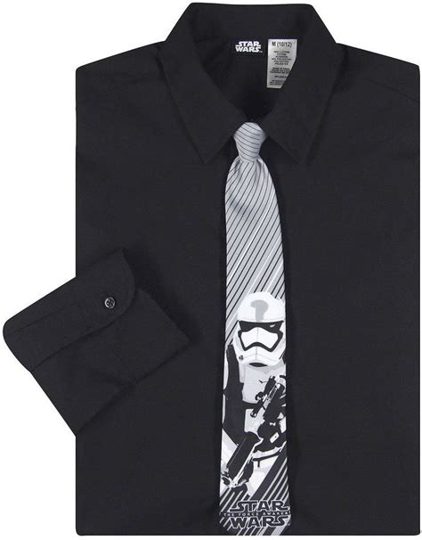 Star Wars Dress Shirt And Storm Trooper Tie Set Preschool Boys 4 7