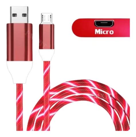 Cabo Carregador Usb 2 0 Micro Led Luminoso Ultra Rápido Parcelamento