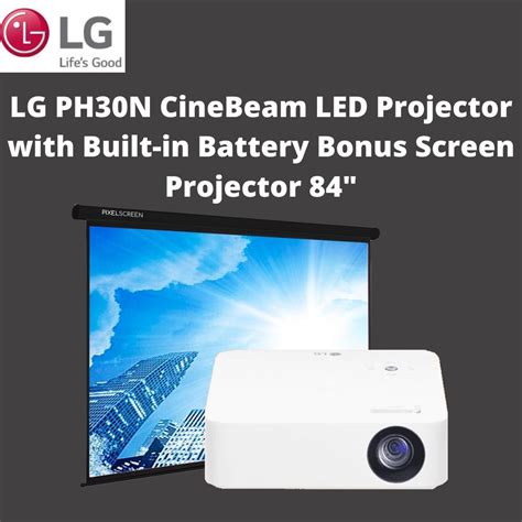 Jual Lg Ph N Cinebeam Led Projector With Built In Battery Bonus Screen