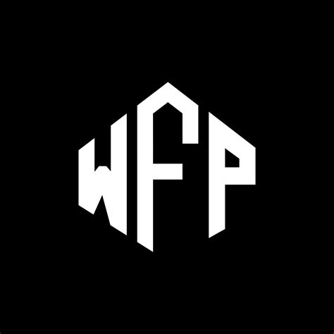 WFP letter logo design with polygon shape. WFP polygon and cube shape ...