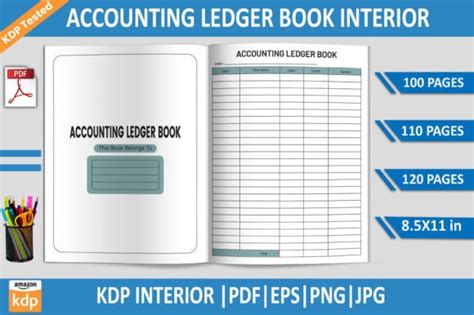 Accounting Ledger Book Kdp Interior Graphic By Educare Creative Fabrica