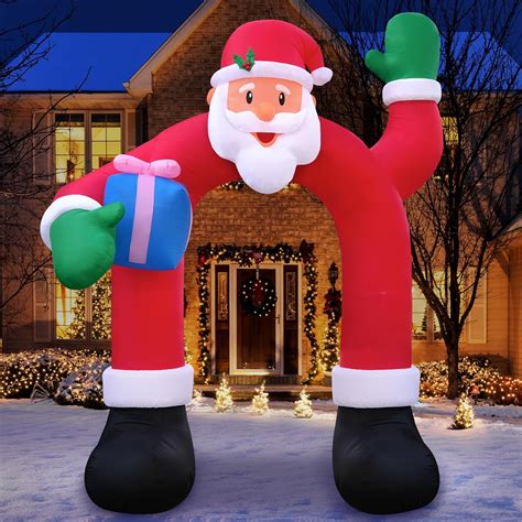 Christmas Inflatables Large 10ft Tall Santa With T Archway