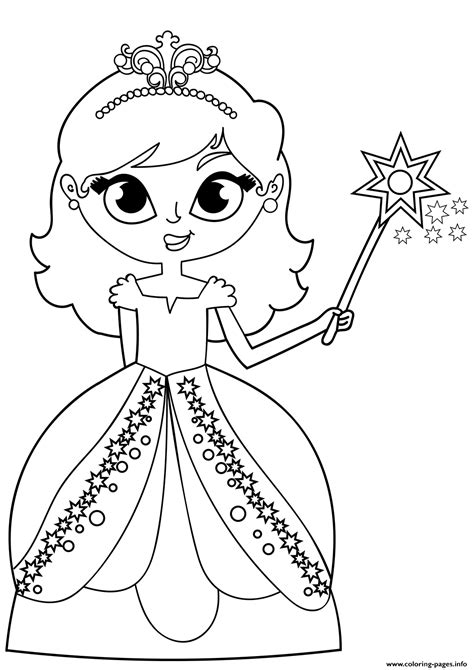 Fairy Princess Coloring page Printable