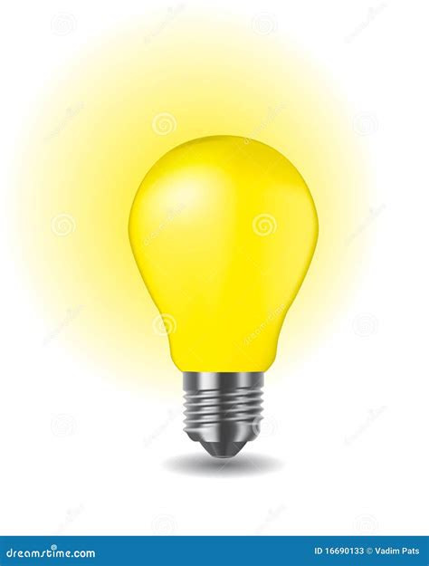 Shiny Classic Light Bulb Stock Vector Illustration Of Color 16690133