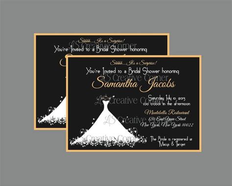 Items similar to Bridal Shower Invite Personalized/Customizable 7" x 5 ...