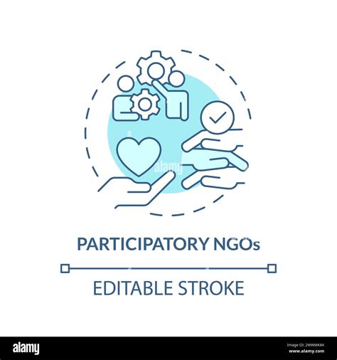 Participatory Ngos Soft Blue Concept Icon Stock Vector Image And Art Alamy