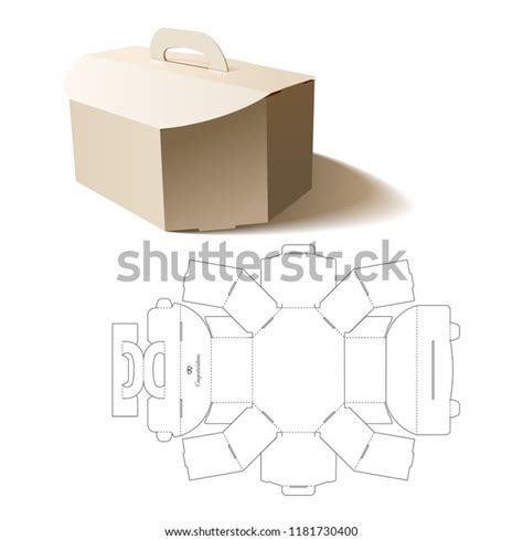 Retail Box Blueprint Template Stock Vector Royalty Free 1181730400