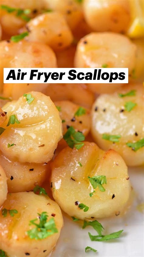 Air Fryer Scallops Recipe With Lemon Wedges