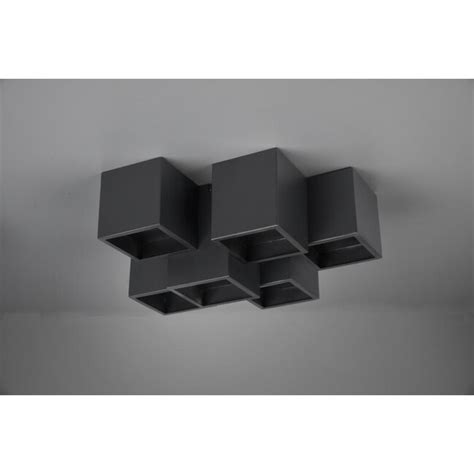 Trio Leuchten Plafondlamp Fernando 6L Mat Zwart Mooielampen