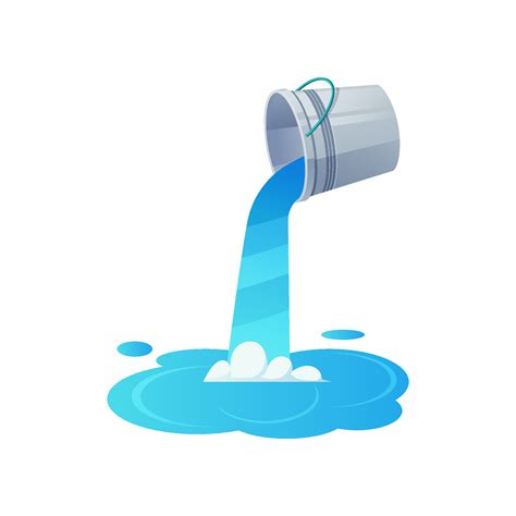 Bucket Pouring Water Vector Isolated Vector Art At Vecteezy