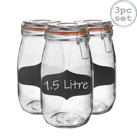 X Litre Bocaux De Conservation Orange Joint En Silicone