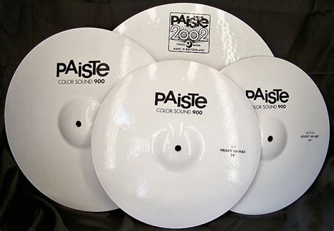 Paiste 2002 Color Sound 900 White 4 Pc Heavy Cymbal Reverb