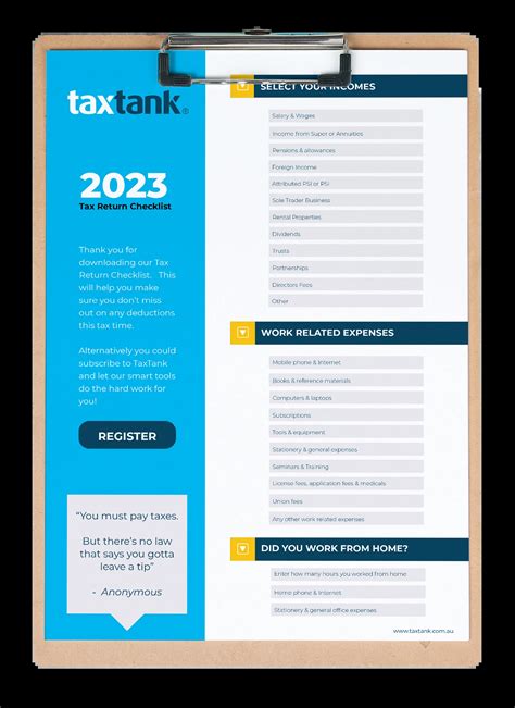 Free Tax Return Checklist For Easy Tax Preparation