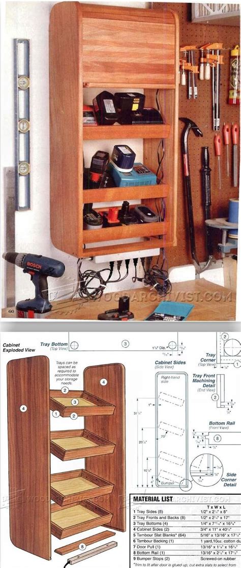 Cordless Tool Charging Cabinet Plans - Workshop Solutions Plans, Tips and Tricks | WoodArchivist ...