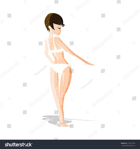 Cartoon Woman Bikini Stock Vector Royalty Free 215021284 Shutterstock