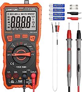 LOMVUM Digital Multimeter 6000 Counts Auto Ranging Voltage Tester