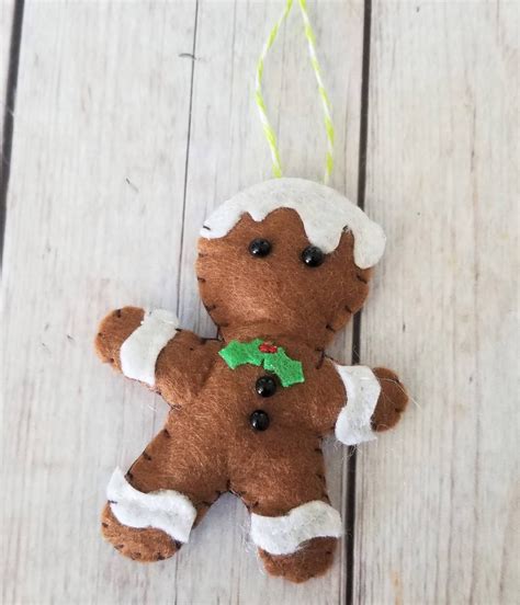 Gingerbread Man Felt Christmas Ornament Pattern Sew Simple Home