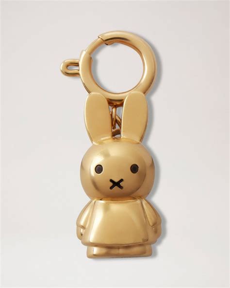 Mulberry X Miffy Charm New Brass Metal Mulberry X Miffy Mulberry