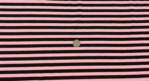 Light Pink Black Yarn Dyed Horizontal Stripes Purpleseamstress Fabric