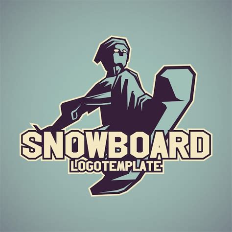 Premium Vector Logo Template Of Snowboarder Silhouette