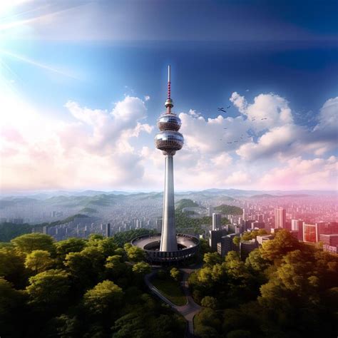 Premium Photo A Picture Of A Tv Tower With The Word Berlin On It