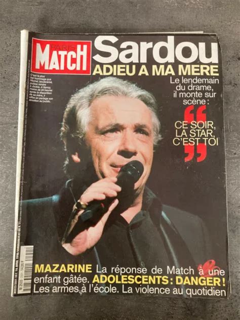 Paris Match N°2551 16 Avril 1998 Michel Sardou Celine Dion Macaulay